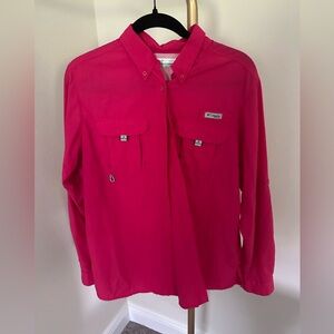 Columbia PFG Pink Long Sleeve Shirt